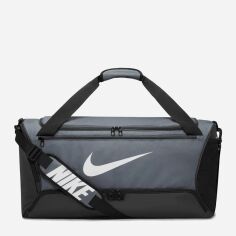 Акція на Спортивна сумка тканинна Nike CLUB CAP U CB FUT WSH L DH7710-068 Сіра/Чорна/Біла від Rozetka