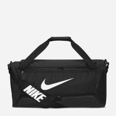 Акція на Спортивна сумка тканинна Nike BRSLA S DUFF 9.5 DH7710-010 Чорна/Біла від Rozetka