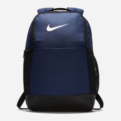 Акція на Рюкзак спортивний тканинний вміщує формат А4 Nike BRSLA M BKPK BA5954-410 24 л Темно-Синій/Чорний/Білий від Rozetka