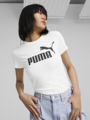 Акция на Футболка жіноча Puma Essentials+ 67369702 M Біла от Rozetka