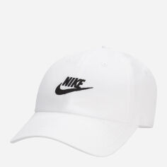 Акція на Кепка Nike Club Cap U Cb Fut Wsh L FB5368-100 L-XL Білий/Чорний від Rozetka