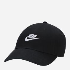 Акція на Кепка Nike Club Cap U Cb Fut Wsh L Fb5368-011 M-L Чорно-біла від Rozetka