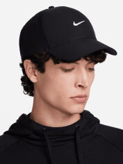 Акція на Кепка Nike U NKCLUB CAP CB SWSH FS FV5563-010 M/L Чорна/Біла від Rozetka