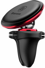 Акція на Baseus Car Holder Magnetic Air Vent Mount Holder with Cable Clip Red (SUGX-A09) від Stylus