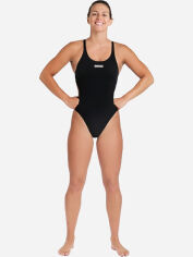 Акция на Купальник суцільний жіночий Arena Team Swimsuit Swim Tech Solid 004763-550 44 Чорно-білий от Rozetka