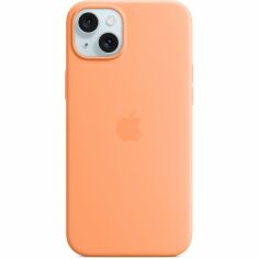 Акция на Чехол Apple для iPhone 15 Plus Silicone Case with MagSafe Orange Sorbet (MT173ZM/A) от MOYO