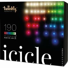 Акція на Smart LED Гирлянда Twinkly Icicle RGBW 190, BT+WiFi, Gen II, IP44 кабель прозрачный (TWI190SPP-TEU) (повреждена упаковка від MOYO