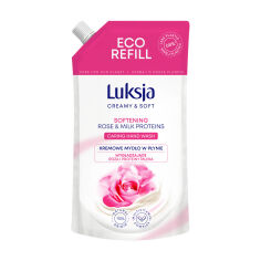 Акція на Рідке крем-мило Luksja Creamy & Soft Softening Rose & Milk Proteins Caring Hand Wash, 900 мл (дой-пак) від Eva