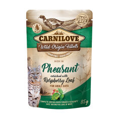 Акция на Вологий корм для кішок Carnilove Pheasant з фазаном та листям малини, 85 г от Eva