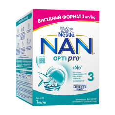 Акція на Дитяча суха молочна суміш NAN Optipro 3, від 12 місяців, з олігосахаридом 2'FL, 1 кг від Eva
