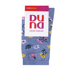 Акция на Шкарпетки жіночі Duna 3373 високі, світлий джинс, розмір 23-25 от Eva