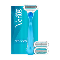 Акція на Бритва Gillette Venus Smooth с 3 сменными картриджами від Podushka