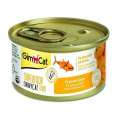 Акція на Вологий корм для кішок GimCat Superfood Shiny Cat Duo Тунець з гарбузом, 70 г від Eva