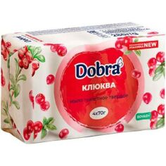 Акция на Мыло туалетное Dobra Клюква 70г*4шт от MOYO