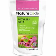 Акция на Соль для ванн морская Nature Code Healthy Breathing 550г от MOYO