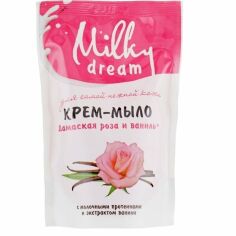 Акція на Крем-мыло жидкое Milky Dream Дамасская роза и ваниль дойпак 500мл від MOYO