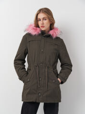 Акція на Куртка демісезонна подовжена з капюшоном жіноча Brandit Ladies Franka Ripstop Parka 9431.171-S Зелена від Rozetka