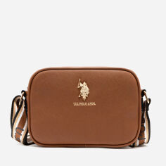 Акція на Сумка крос-боді через плече жіноча маленька U.S. Polo Assn 27A228-AA00A 1SZ Коньячна від Rozetka
