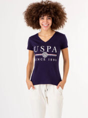 Акция на Футболка жіноча U.S.Polo Assn 215845-1D00A( EVENING BLUE) S Синя от Rozetka