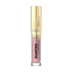 Акція на Блиск для губ Eveline Cosmetics Diamond Glow Lip Luminizer з гіалуроновою кислотою, 08 Honey Glam, 4.5 мл від Eva