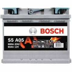 Акція на Автомобильный аккумулятор Bosch 60Ah-12v AGM (S5A05), R+, EN680 (6900277641) (0092S5A050) від MOYO