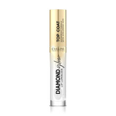 Акція на Блиск для губ Eveline Cosmetics Diamond Glow Lip Luminizer з гіалуроновою кислотою, 01 Top Coat, 4.5 мл від Eva