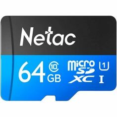 Акция на Карта памяти Netac microSD 64GB C10 UHS-I R80MB/B179s + SD (NT02P500STN-064G-R) от MOYO