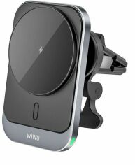 Акція на Wiwu Car Holder Air Ven Mount MagSafe CH-314 Black 15W for iPhone 15 I 14 I 13 I 12 series від Stylus