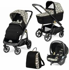 Акція на Коляска Peg-Perego Veloce Grafic Gold Lounge 3 в 1 чорний (PACK-VEL31LG000002) від Y.UA