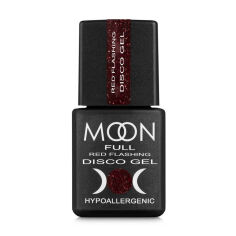 Акция на Світловідбивний гель-лак для нігтів Moon Full Red Flashing Disko Gel RF09, 8 мл от Eva