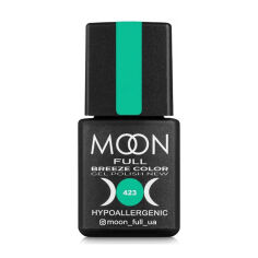 Акція на Гель-лак для нігтів Moon Full Breeze Color Gel Рolish 423 Світло-бірюзовий, 8 мл від Eva