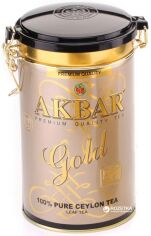 Акція на Чай чорний цейлонський середньолистовий Akbar Gold 450 г в жерстяній банці від Rozetka