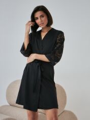 Акция на Халат жіночий BARWA garments 0337 M Чорний от Rozetka