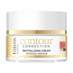 Акция на Відновлювальний регенерувальний крем для обличчя Eveline Cosmetics Contour Correction Revitalizing Cream Intense Repair 50+, 50 мл от Eva