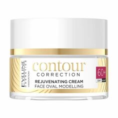 Акція на Омолоджувальний крем Eveline Cosmetics Contour Correction Rejuvenating Cream Face Oval Modelling 60+ моделювальний овал обличчя, 50 мл від Eva