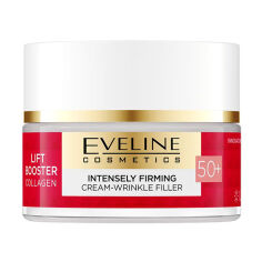 Акція на Зміцнювальний крем для обличчя Eveline Cosmetics Lift Booster Collagen Intensely Firming Cream-Wrinkle Filler 50+, 50 мл від Eva