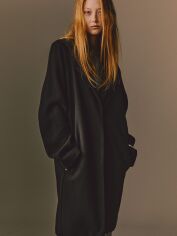 Акция на Пальто осіннє довге жіноче H&M WW1211811 XS Чорне от Rozetka