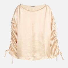 Акція на Блузка жіноча H&M 0546662_молоч.шнур.рукав_03 32 Молочна від Rozetka