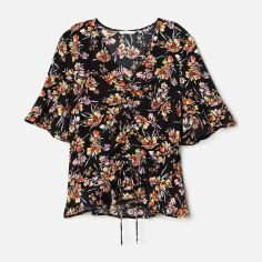 Акція на Блузка жіноча H&M 0627197_помаранчев.кв_03 34 Чорна від Rozetka