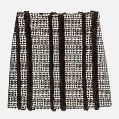 Акція на Спідниця міні літня жіноча H&M 0592709_чорн.біл.візер.смуги.чорн_02 38 Чорна з білим від Rozetka