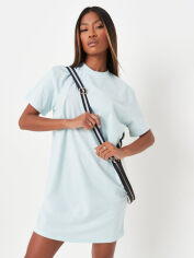Акция на Плаття-футболка міні літнє жіноче Missguided D1003064 38 Блакитне от Rozetka