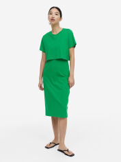 Акція на Плаття-футболка міді жіноче H&M 061116453 M Зелене від Rozetka
