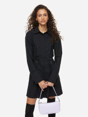 Акция на Плаття-сорочка міні літнє жіноче H&M 061109075 XS Чорне от Rozetka
