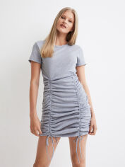 Акція на Плаття-футболка міні літнє жіноче H&M 060967651 S Сіре від Rozetka