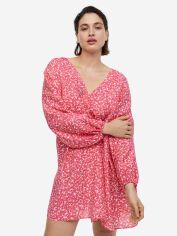 Акція на Плаття міні літнє жіноче H&M 061135874 M Рожевий/Білий від Rozetka