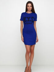 Акция на Сукня-футболка коротка літня жіноча H&M 5199296b96 36 Синя от Rozetka
