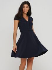 Акція на Сукня коротка літня жіноча H&M 0724570_тем. синя_01 36 Темно-синя від Rozetka