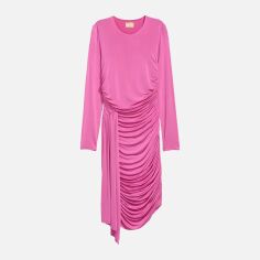 Акція на Сукня вечірня міді жіноча H&M 0600791_02 34 Рожева від Rozetka