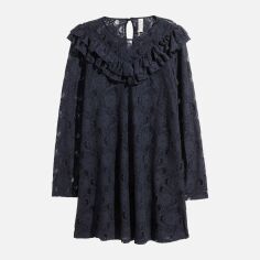 Акція на Сукня коротка жіноча H&M 0563194_02 36 Синя від Rozetka
