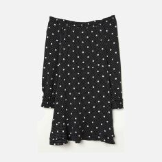 Акція на Сукня коротка жіноча H&M 0583976_горошек_02 32 Чорна від Rozetka
